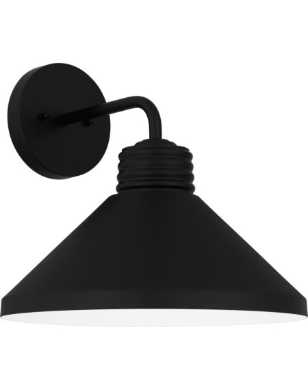 Rencher 1-Light Outdoor Wall Mount in Matte Black