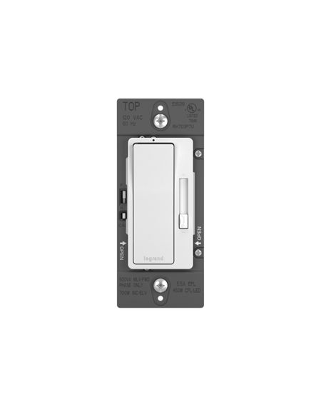 LeGrand Radiant Universal 3-Way Paddle Dimmer in White