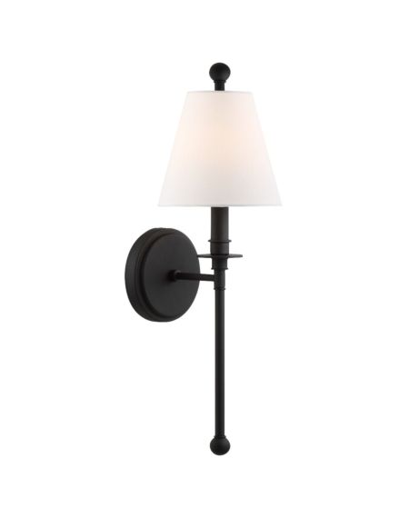  Riverdale Adjustable Wall Sconce in Black Forged