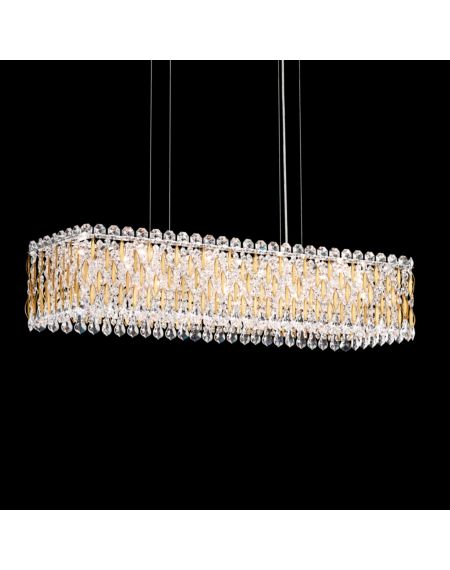 Sarella 13-Light Pendant in Heirloom Gold with Crystals From Swarovski Crystals