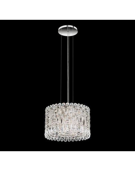 Sarella 4-Light Pendant in Stainless Steel with Crystal Heritage Crystals