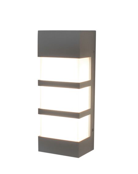 State LED Outdoor Wall Sconce in Textured Grey