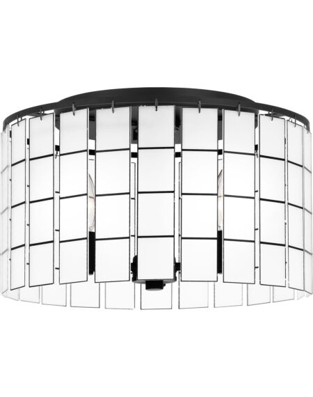Seigler 3-Light Semi-Flush Ceiling Light in Matte Black