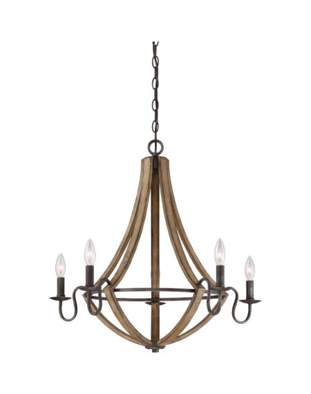 Shire 5-Light Transitional Chandelier in Rustic Black