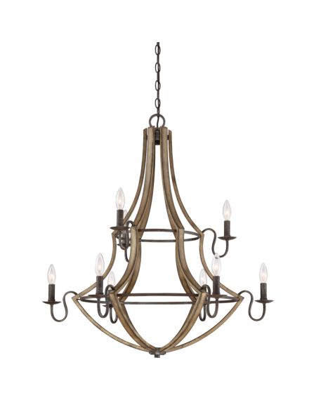 Shire 9-Light Transitional Chandelier in Rustic Black