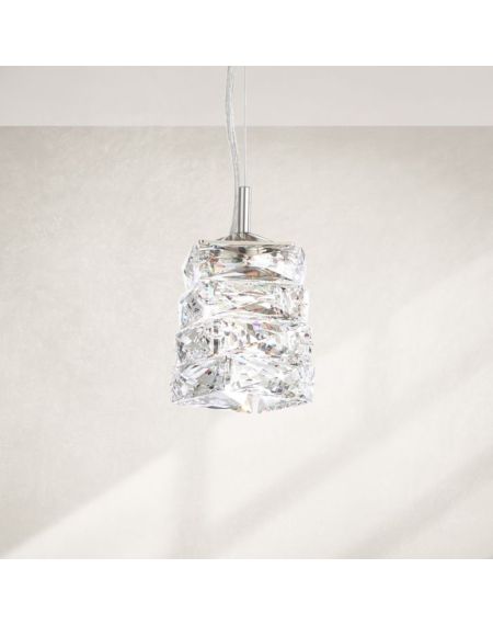 Glissando Pendant in Stainless Steel with Clear Crystals From Swarovski Crystals