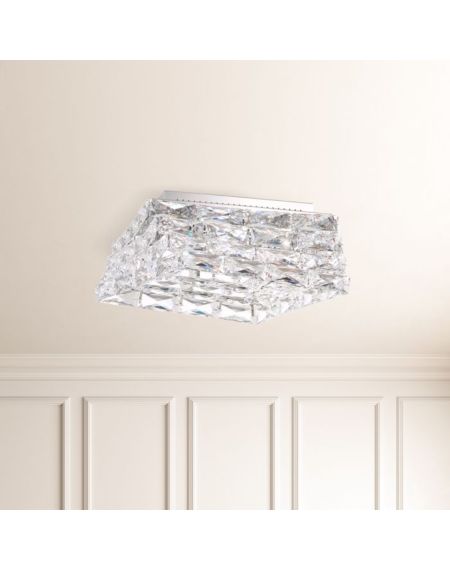 Glissando 5-Light Ceiling Light in Stainless Steel with Clear Crystals From Swarovski Crystals