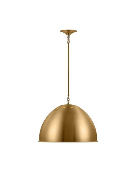 Robbie 1-Light Pendant in Burnished Brass