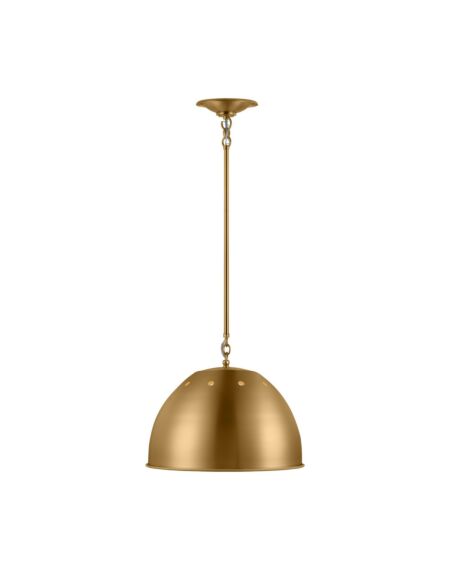 Robbie 1-Light Pendant in Burnished Brass