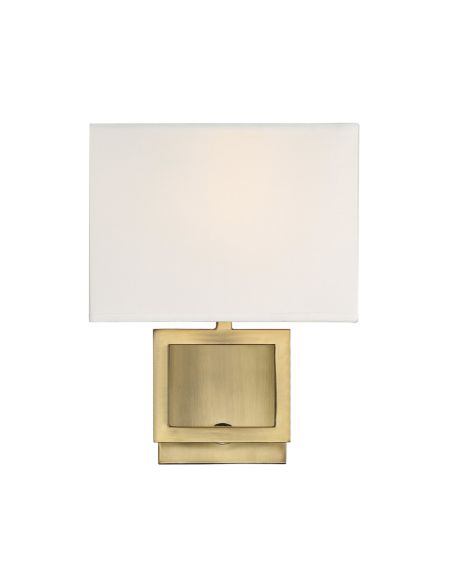  Square Sconce in Natural Brass