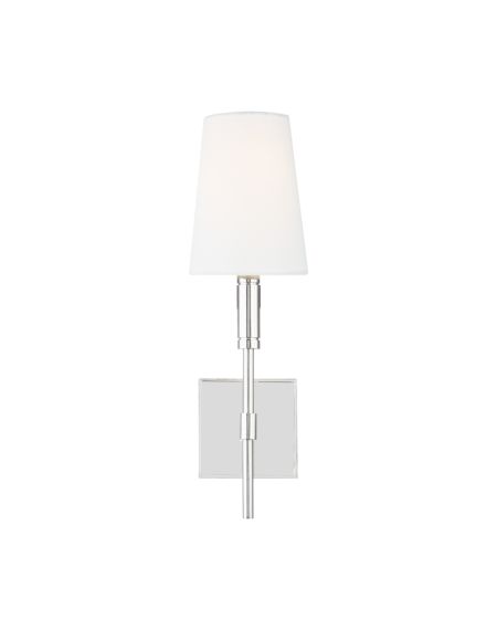 Beckham Classic Wall Sconce in Polished Nickel by Thomas O'Brien