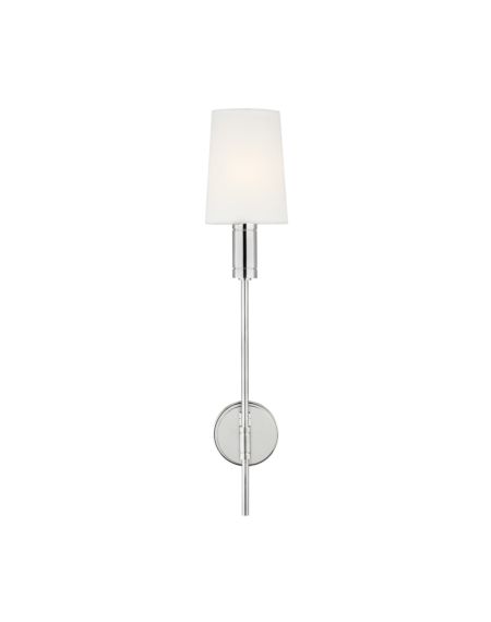 Visual Comfort Studio Beckham Modern Wall Sconce in Polished Nickel by Thomas O'Brien