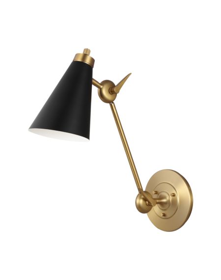 Visual Comfort Studio Signoret Wall Sconce in Burnished Brass by Thomas O'Brien