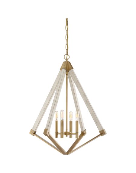 Viewpoint 4-Light Transitional Chandelier in Weathered Brass