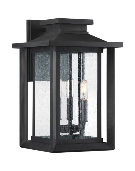 Quoizel Wakefield 3 Light 11 Inch Outdoor Hanging Light in Earth Black