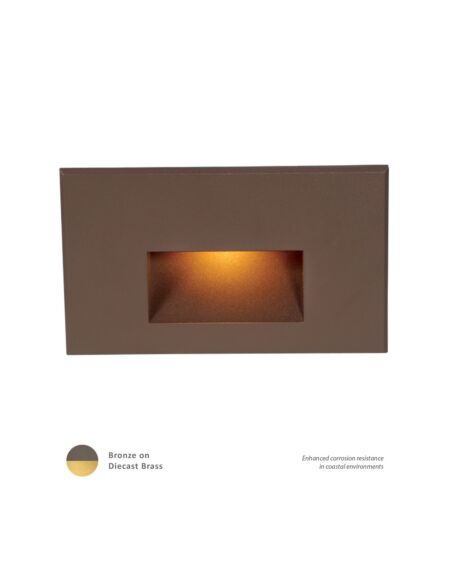 LEDme 1-Light LED Step and Wall Light in Bronzed Brass