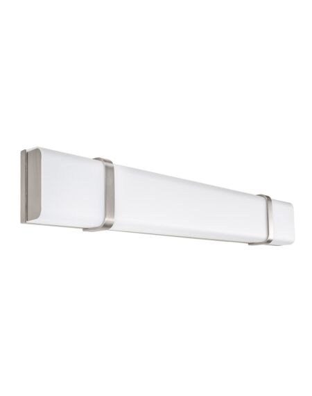 Link 1-Light LED Bathroom Vanity Light in Brushed Nickel