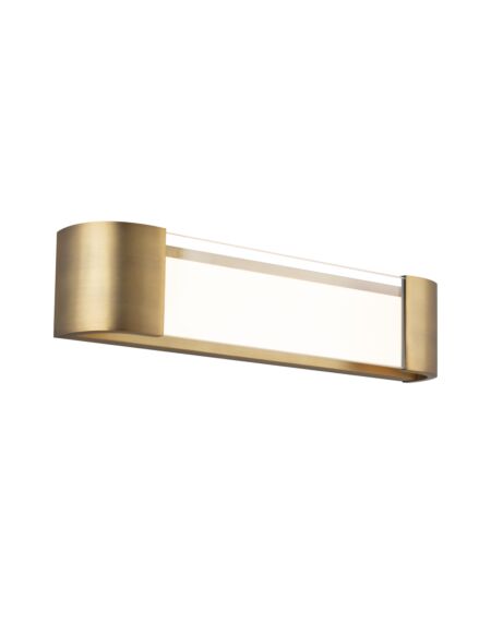 Melrose 1-Light LED Bathroom Vanity Light in Aged Brass