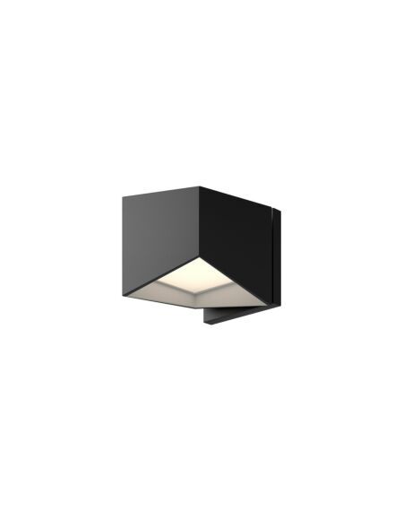 Cubix LED Wall Sconce in Black with White