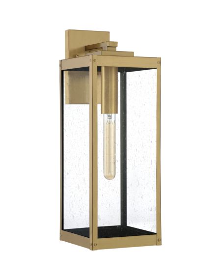Quoizel Westover 7 Inch Outdoor Wall Lantern in Antique Brass
