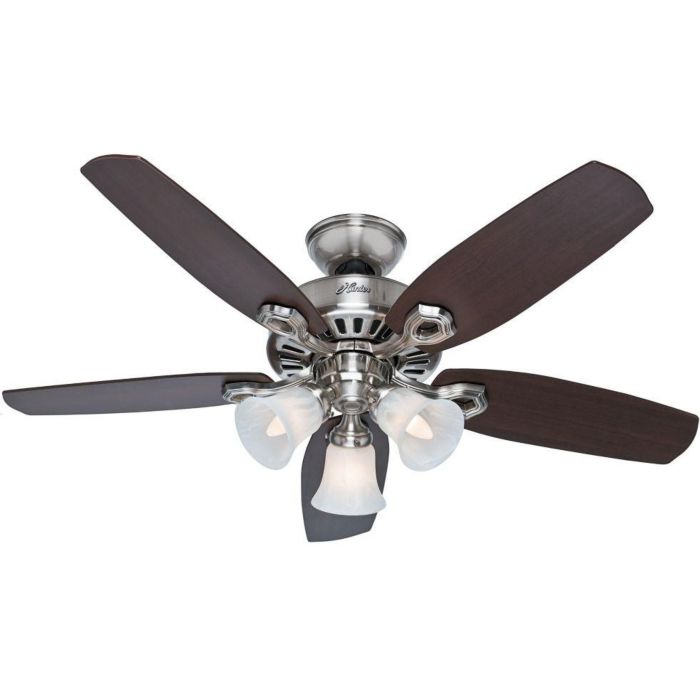 Hunter Fan 42 inch Traditional Brushed Nickel Indoor Ceiling Fan w/LED Light Kit 