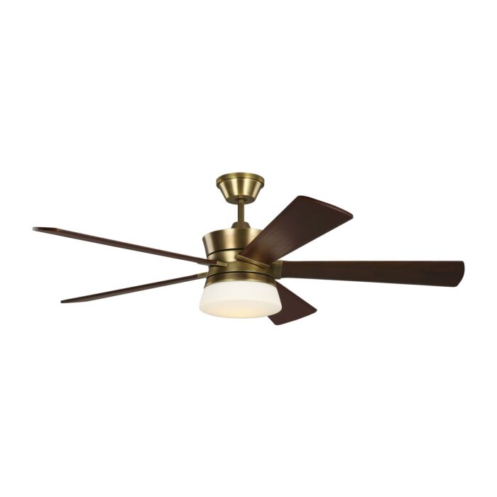 Visual Comfort Fan LED Atlantic 56 Indoor Ceiling Fan in Hand-Rubbed  Antique Brass