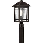 Cedar 1-Light Point Outdoor Post Lantern in Palladian Bronze