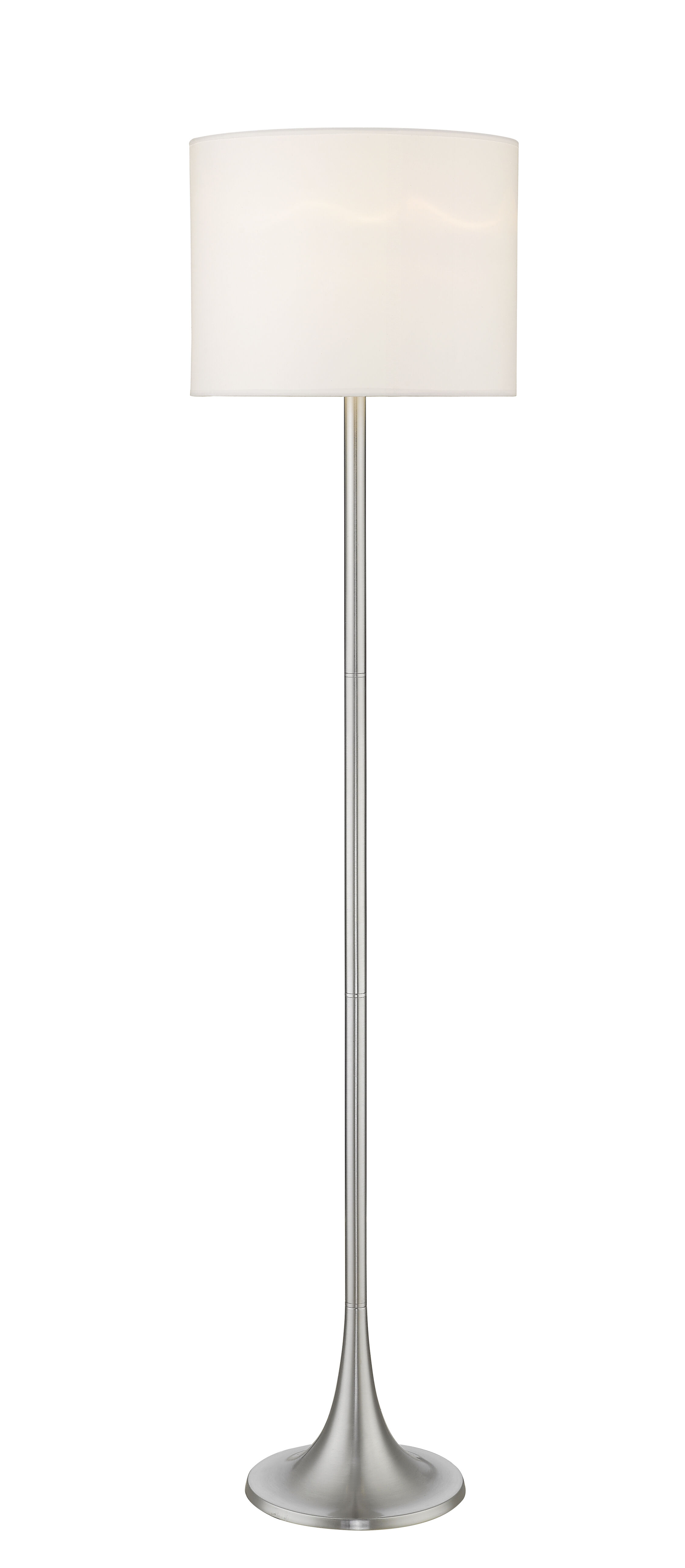 kijk in diefstal werkwoord Z-Lite Portable Lamps 1-Light Floor Lamp Light In Brushed Nickel